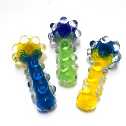 5'' Full Cubed Design Unique Extra Heavy Duty Thick Glass Hand Pipe 