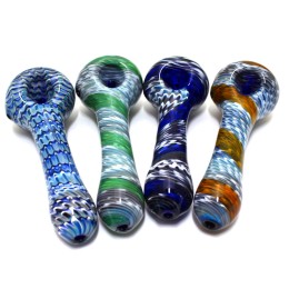 5'' New Color Art Design Heavy Duty Thick Glass Hand Pipe 
