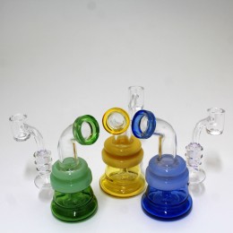 5'' Tube Color Dab Rig Water With 14 MM Male Banger 