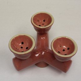 Three Head Ceramic  Hookah Bowl