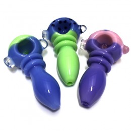 4'' Full Color New Design Heavy Duty Glass Hand Pipe 