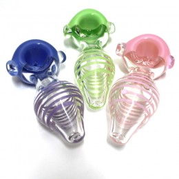 4.5'' New Color Swirl Design Heavy Duty Glass Hand Pipe 