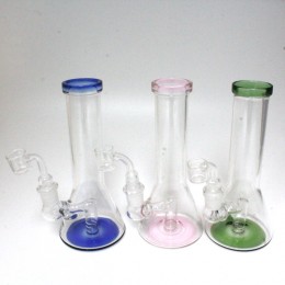 8'' Beaker Base Dab Rig Water Pipe With 18 MM Male Banger 