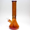 14'' Heavy Beaker Base Flower Art Colorful Heavy Duty Glass Water Pipe G-G