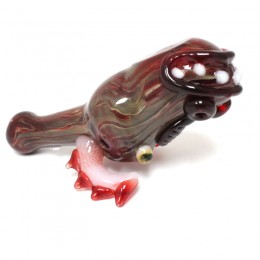 6'' Purple Color Dragon Shape Glass Pipe 